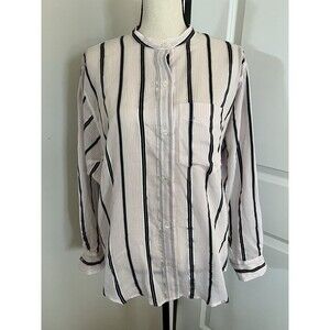 Isabel Marant Etoile Pink and Navy Striped Buttondown Size 40/8 EUC